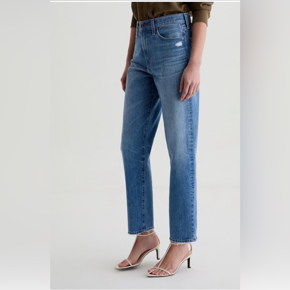 Rian AG Ed high rise straight denim